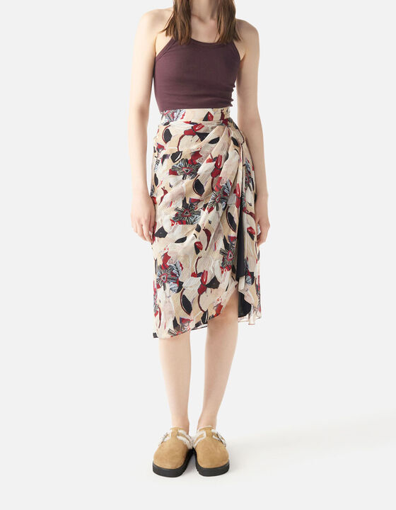 DASSIM PRINTED MIDI SKIRT